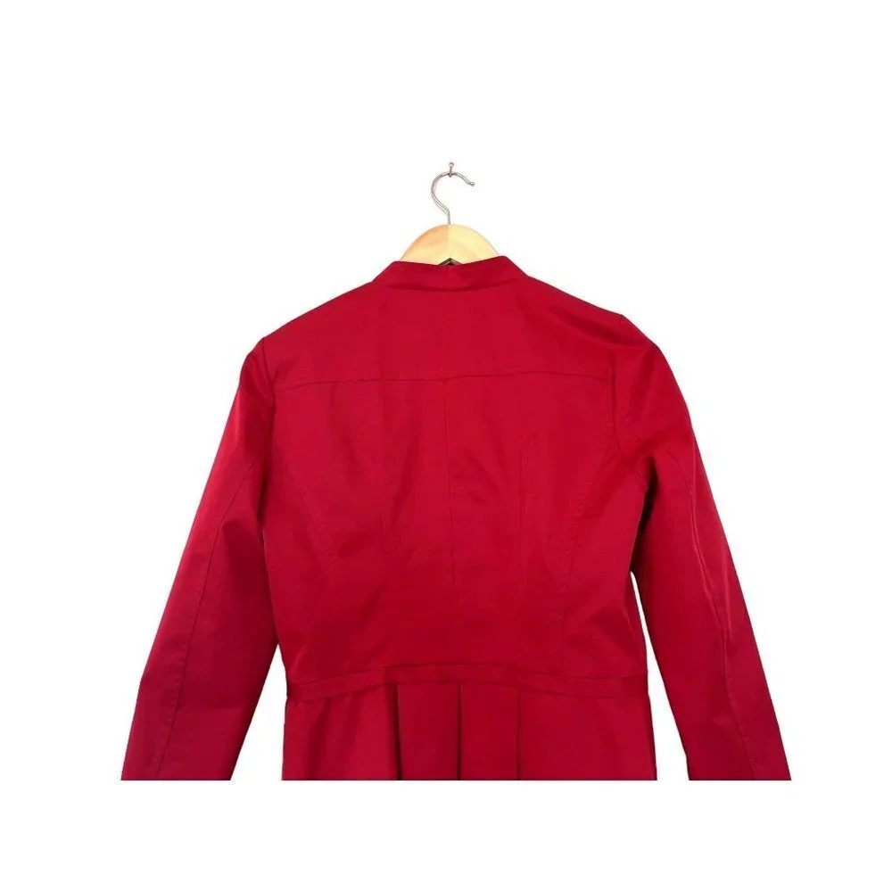 Cynthia Rowley Cherry Red Zip Up Blazer S